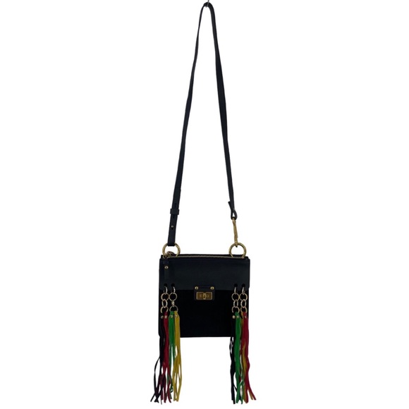 Chloé Chloe Authentic Jane Purse Crossbody Mini Bag Suede Leather Black - Picture 2 of 7